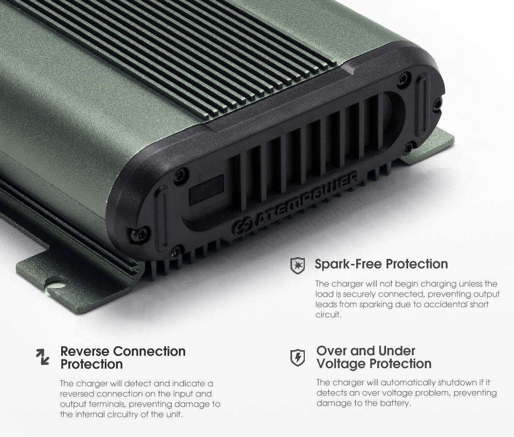 ATEM POWER 12V 40A DC to DC Battery Charger MPPT System Kit Isolator Dual Battery