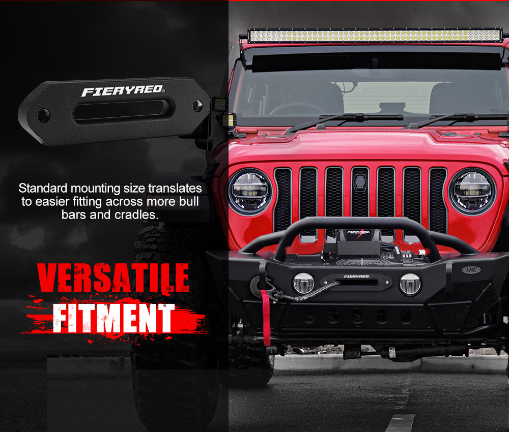 FIERYRED Electric Winch 13000LBS 12V Synthetic Rope