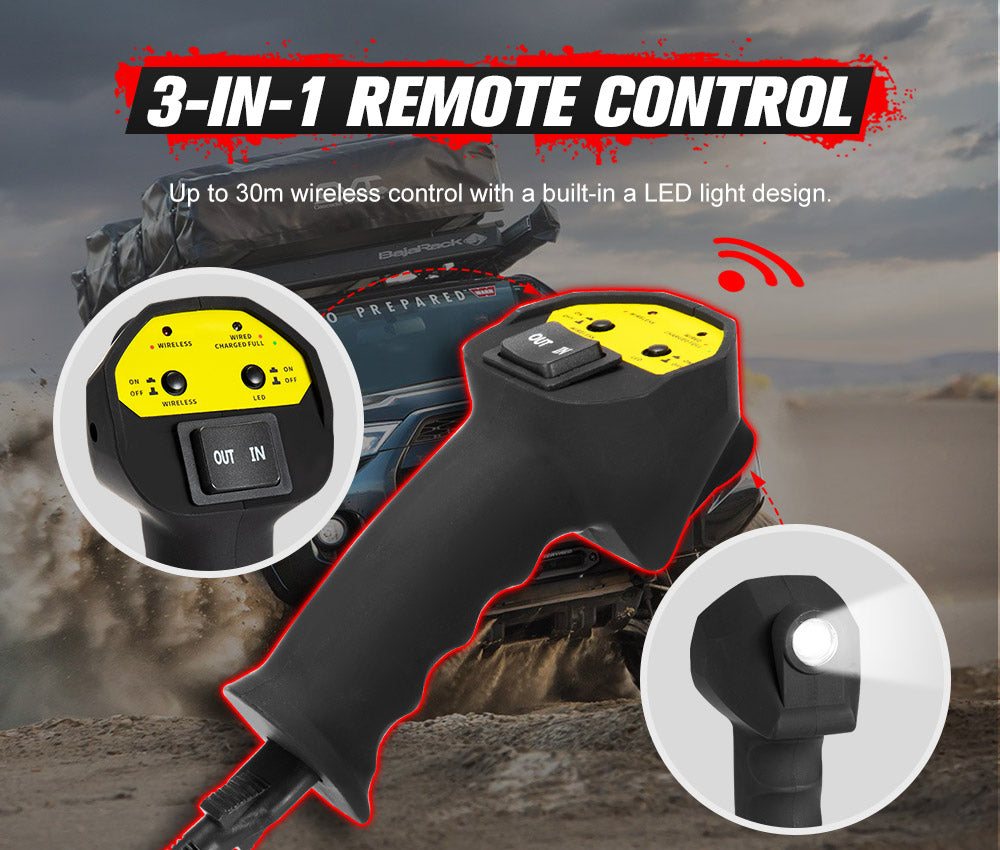 FIERYRED Electric Winch 13000LBS 12V Synthetic Rope