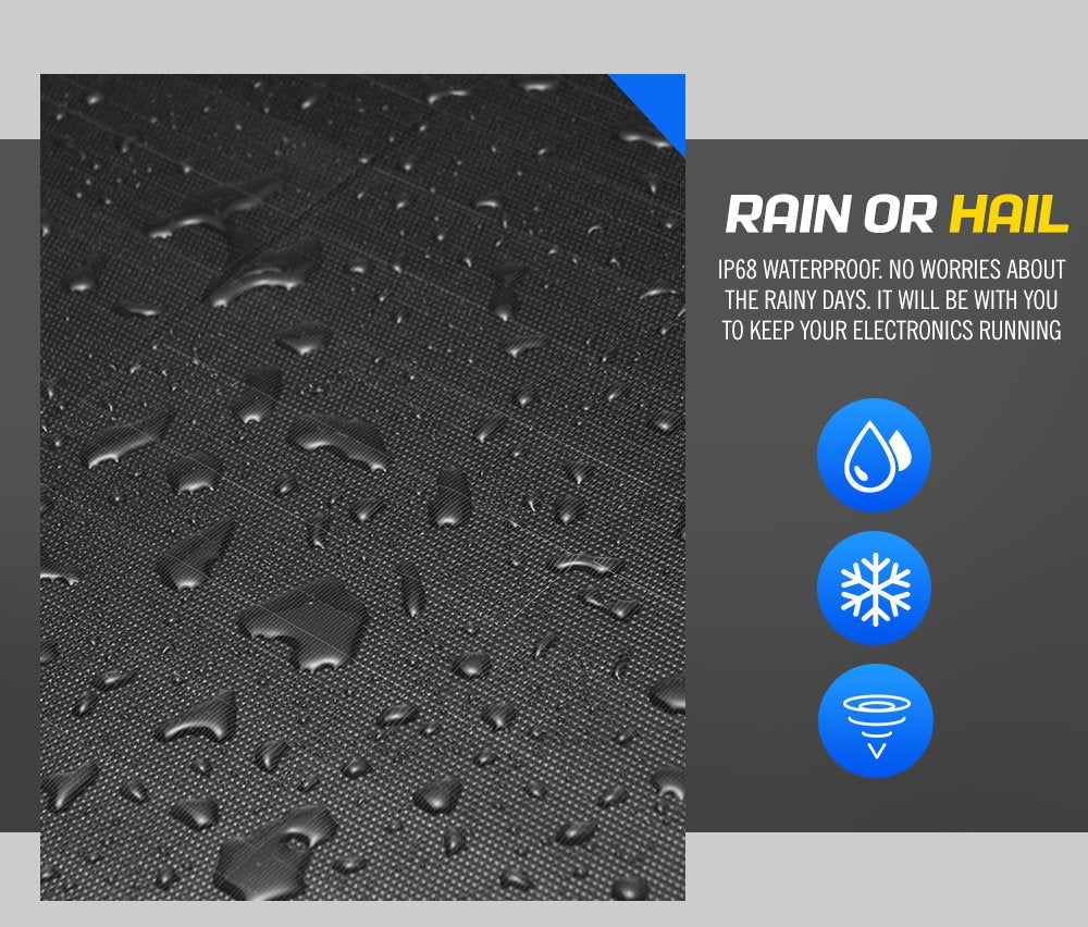 ATEM POWER 12V 200W Flexible Solar Panel Mono Shingled Caravan Battery Charging