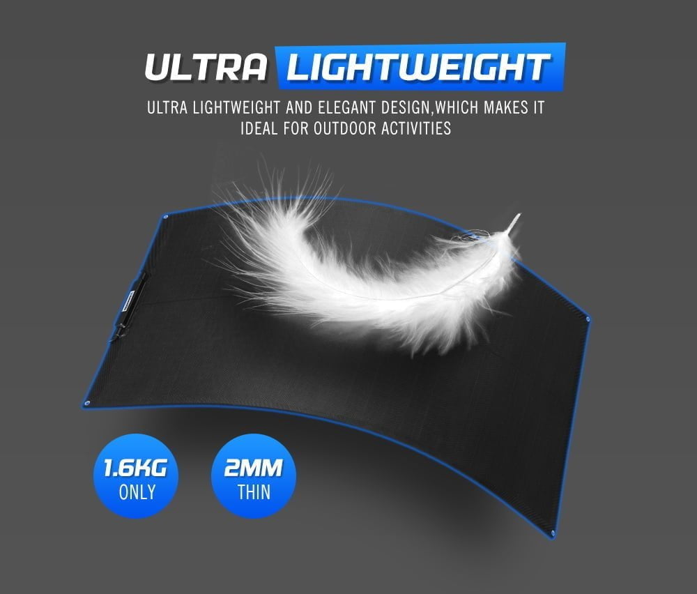 ATEM POWER 12V 110W Flexible Solar Panel Mono Shingled Caravan Battery Charging