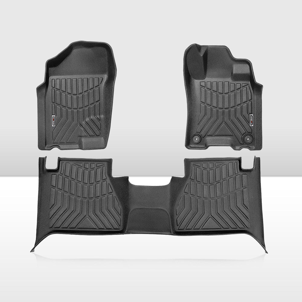KIWI MASTER 3D TPE Car Floor Mats Liner fit for Nissan Navara NP300 D23 2015-Current