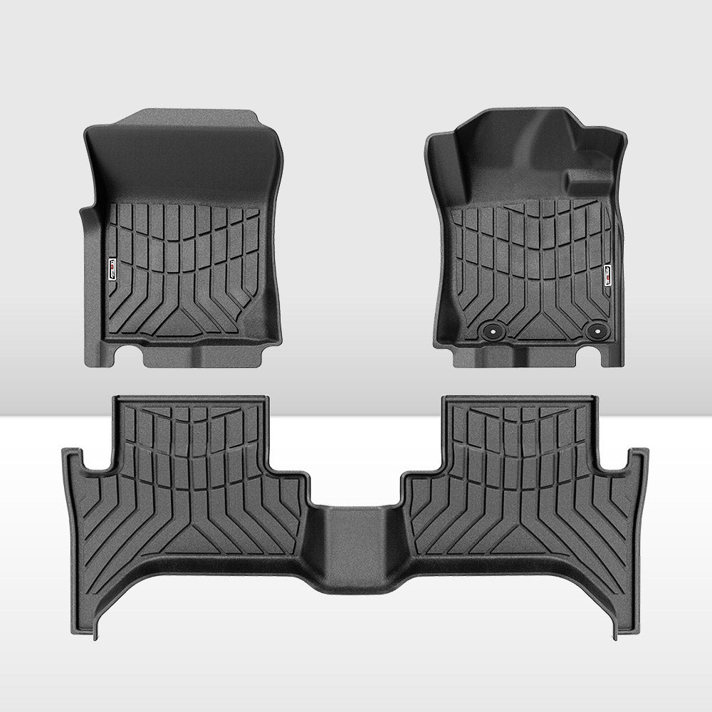 KIWI MASTER 3D TPE Car Floor Mats Liner fit Mitsubishi Triton MR 2019-Current Dual Cab w/ electric seats