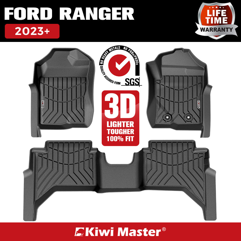KIWI MASTER 3D TPE Car Floor Mat for Ford Ranger 2023+