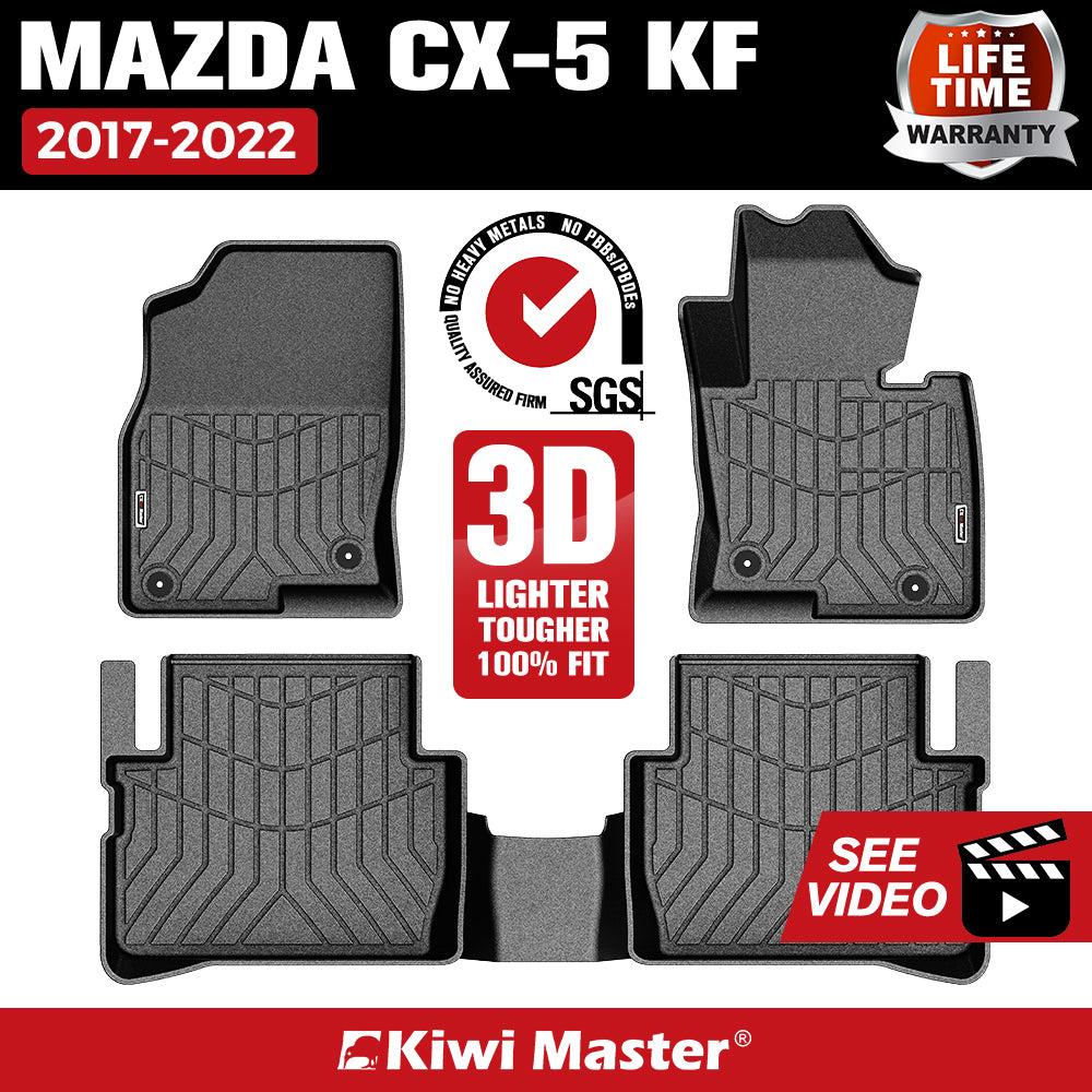 KIWI MASTER 3D TPE Car Floor Mats Fit Mazda CX-5 KF 2017-2022
