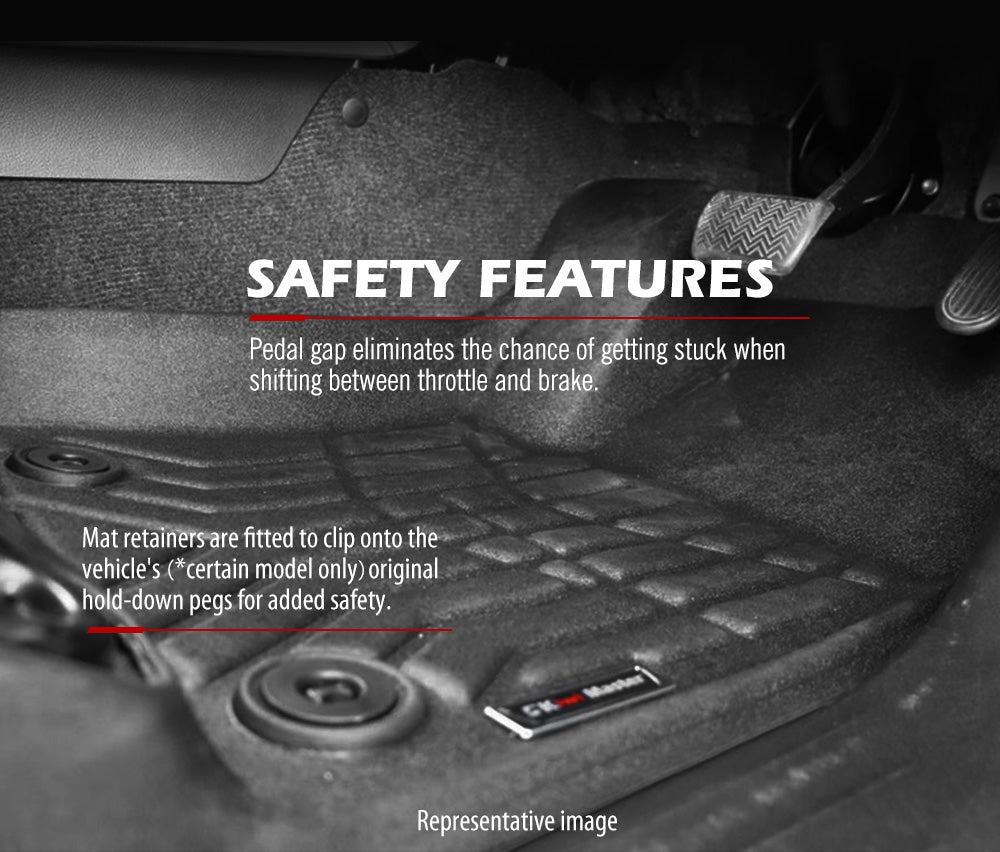 KIWI MASTER 3D TPE Car Floor Mats Liner fit Toyota Landcruiser Prado 150 MY2013-Current