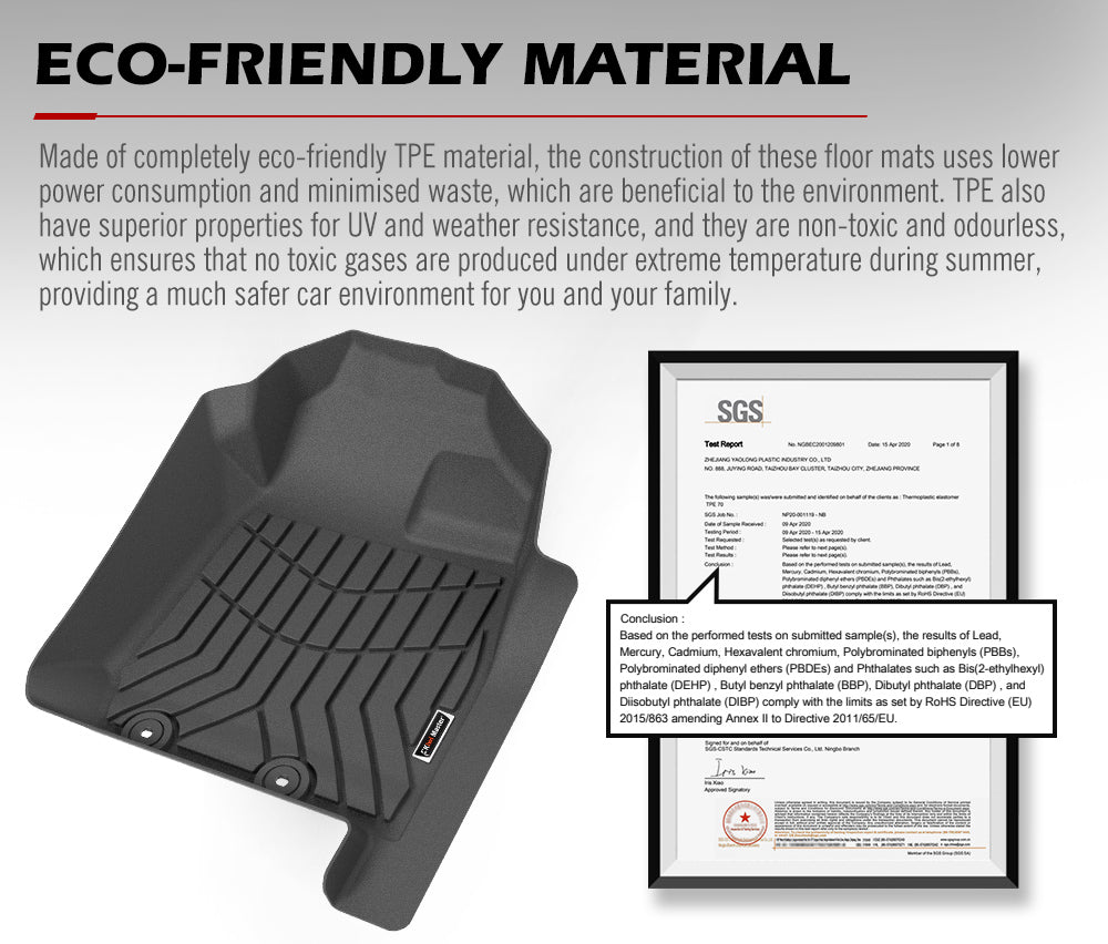 KIWI MASTER 3D TPE Car Floor Mats Fit ISUZU D-MAX DMAX Dual Cab UTE 2021+