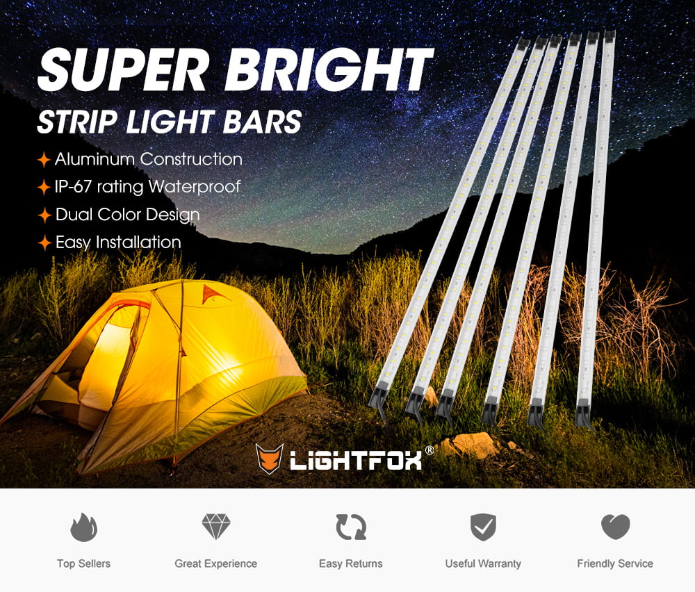 LIGHTFOX LED Camping Strip Light Bars