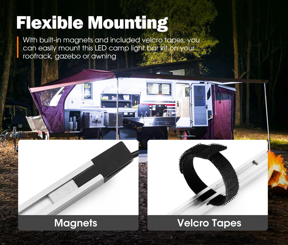 LIGHTFOX LED Camping Strip Light Bars
