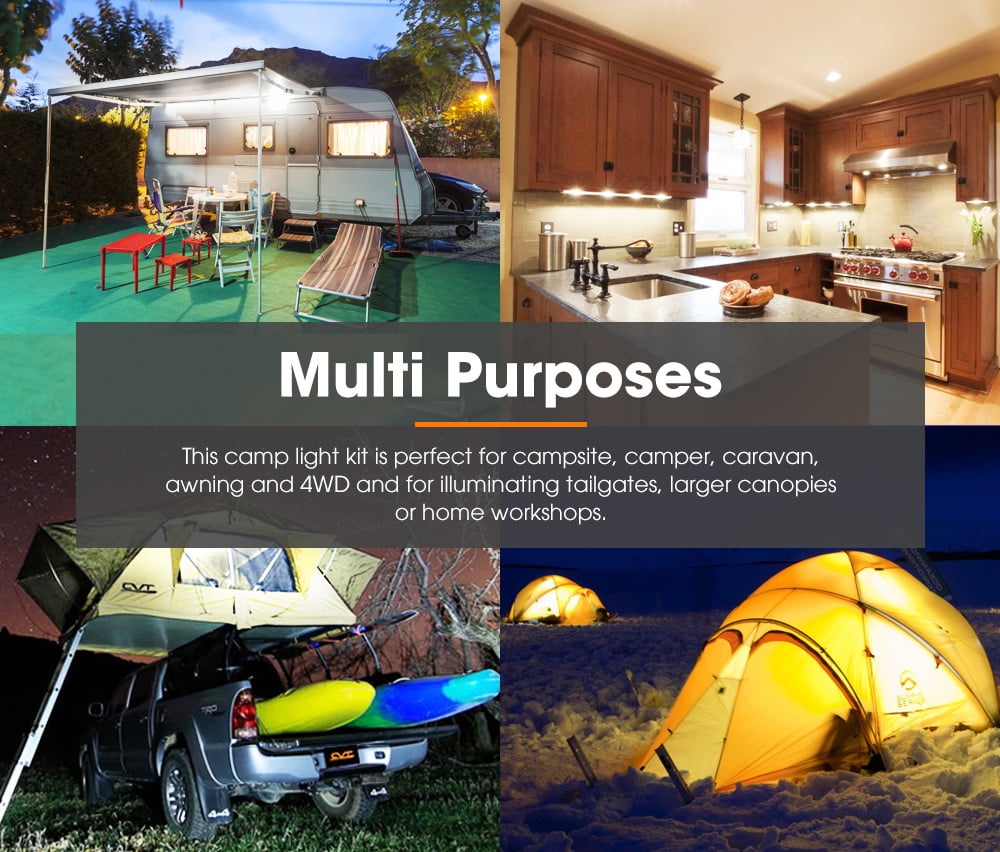 LIGHTFOX LED Camping Strip Light Bars