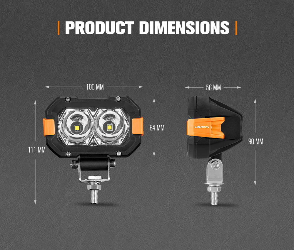 Lightfox 4inch LED Light Bar 1 Lux @ 393m IP68 4,600 Lumens