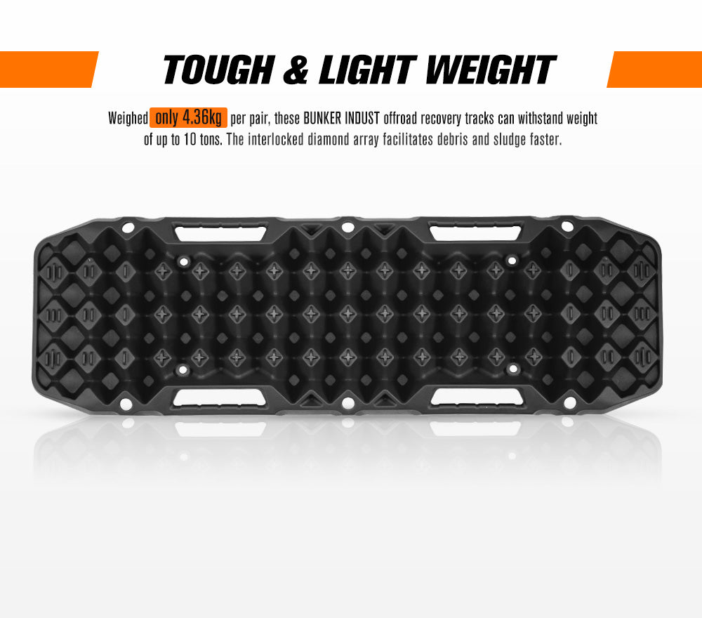 BUNKER INDUST Pair 10T Recovery Tracks - Black