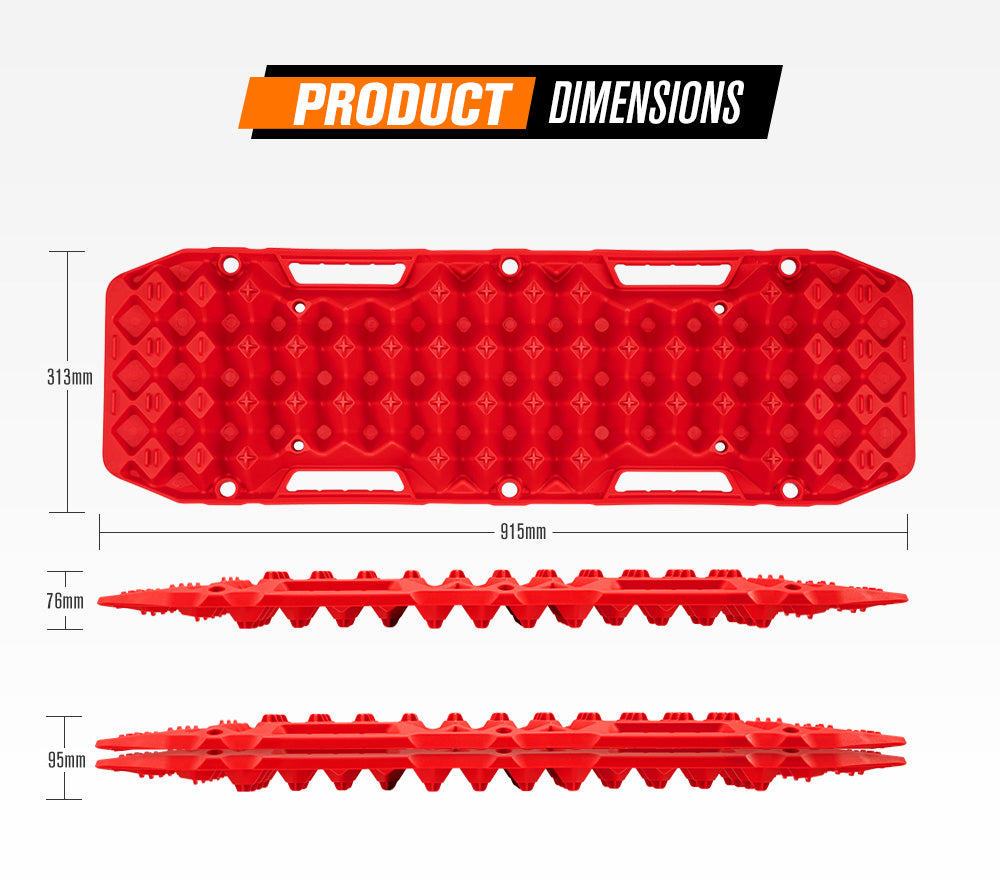BUNKER INDUST Pair 10T Recovery Tracks - Red