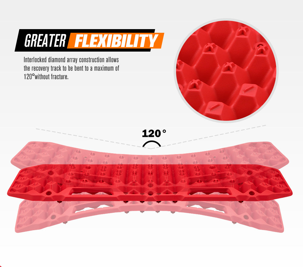 BUNKER INDUST Pair 10T Recovery Tracks - Red