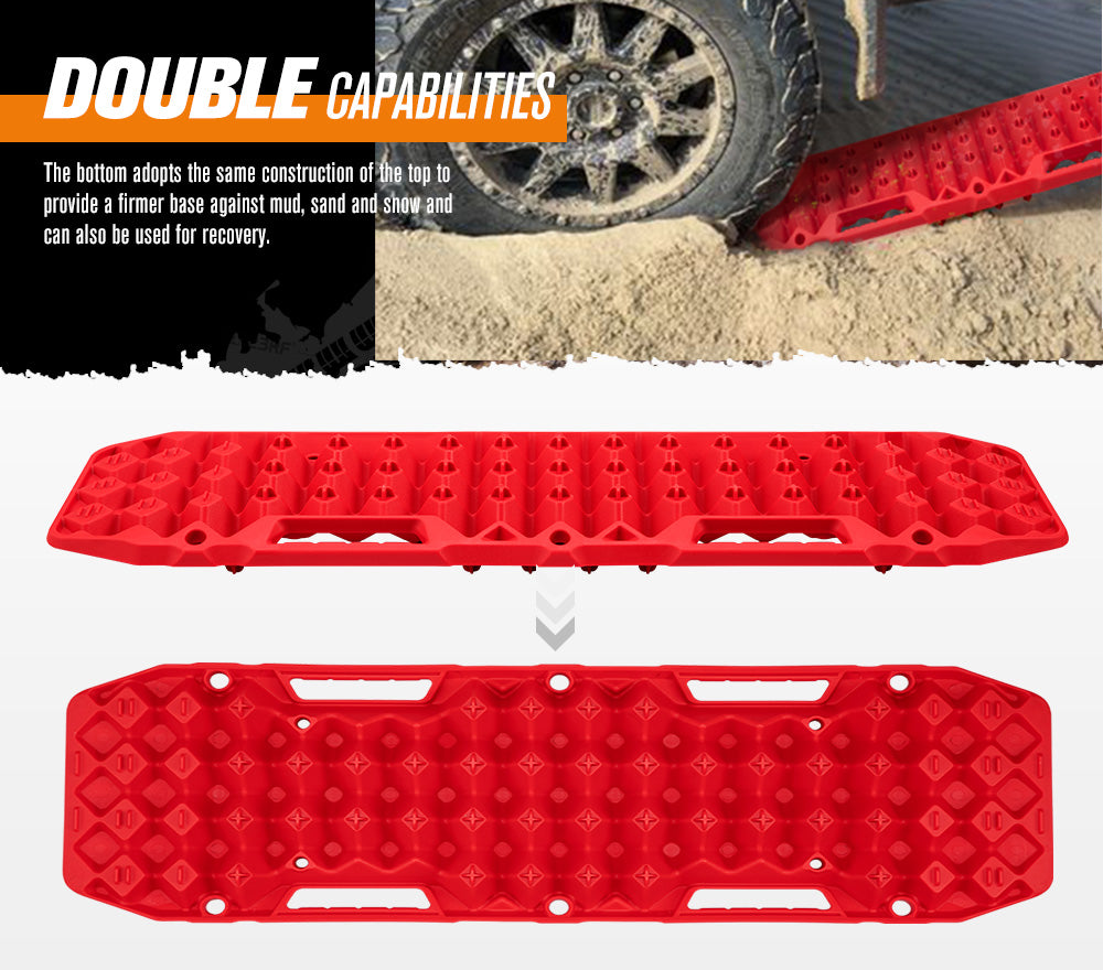 BUNKER INDUST Pair 10T Recovery Tracks - Red
