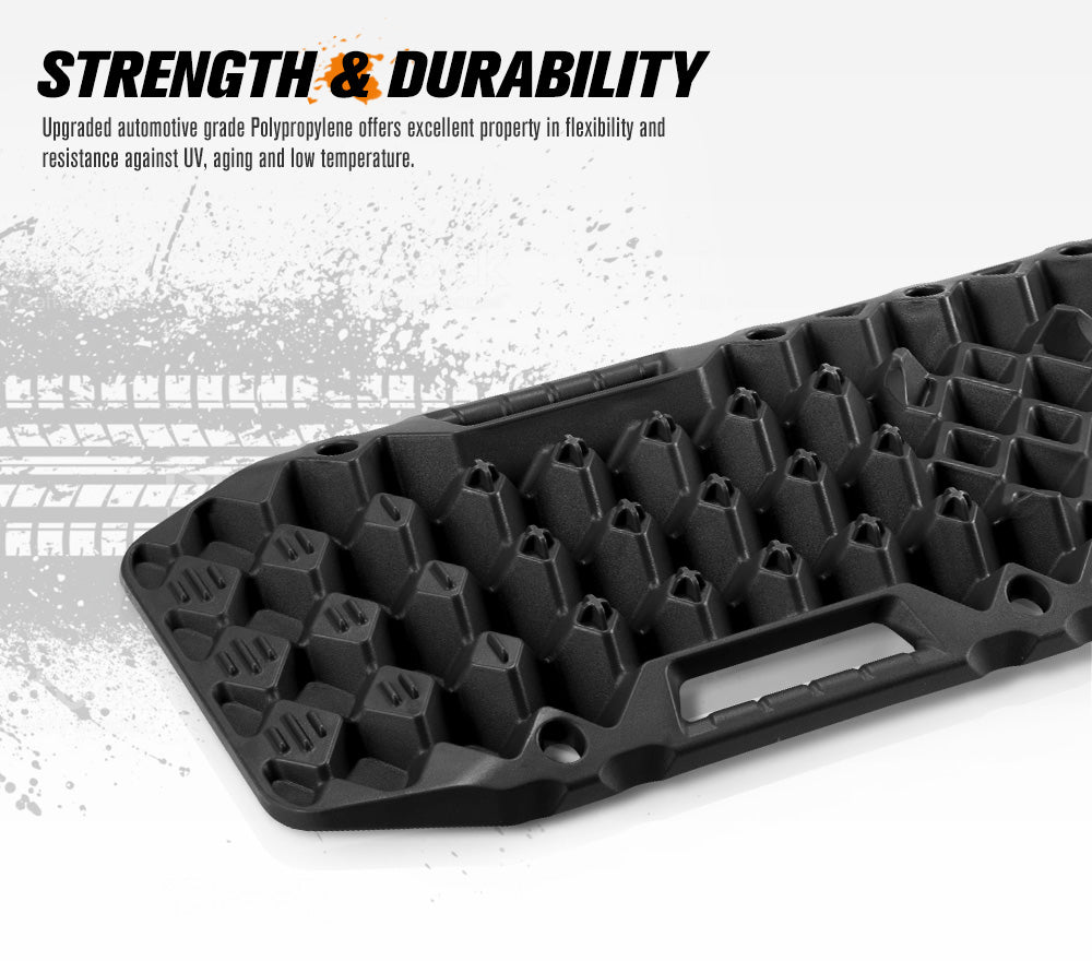 Bunker Indust Recovery Tracks Farm Jack Base 10T Board Sand Mud Snow OffRoad 4WD - Black