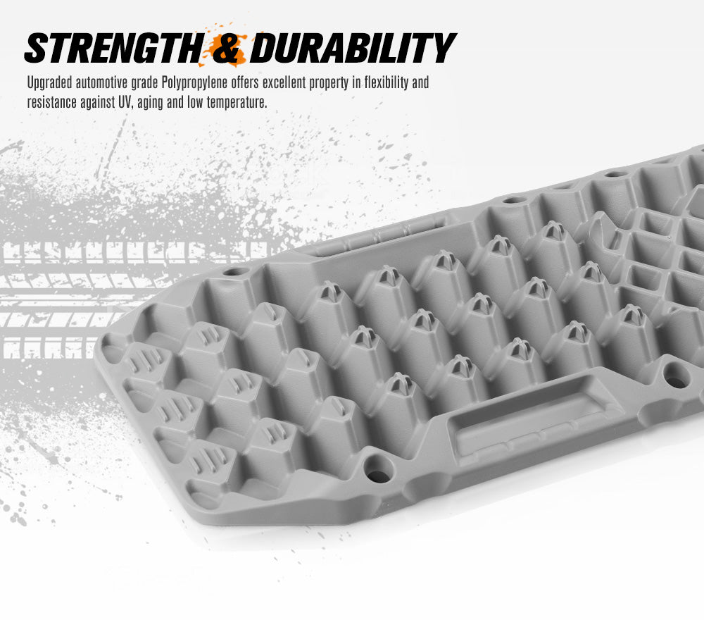 Bunker Indust Recovery Tracks Farm Jack Base 10T Board Sand Mud Snow OffRoad 4WD - Grey