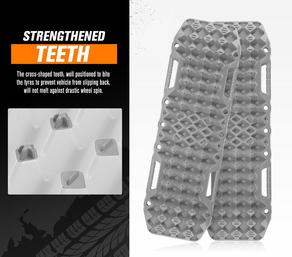 Bunker Indust Recovery Tracks Farm Jack Base 10T Board Sand Mud Snow OffRoad 4WD - Grey