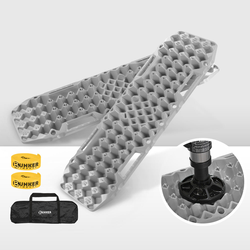 Bunker Indust Recovery Tracks Farm Jack Base 10T Board Sand Mud Snow OffRoad 4WD - Grey