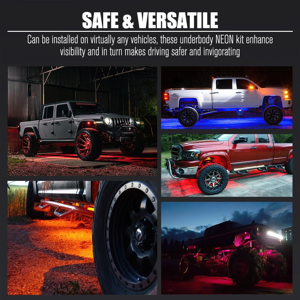 LIGHTFOX RGBW LED Rock Lights - 4 Pack