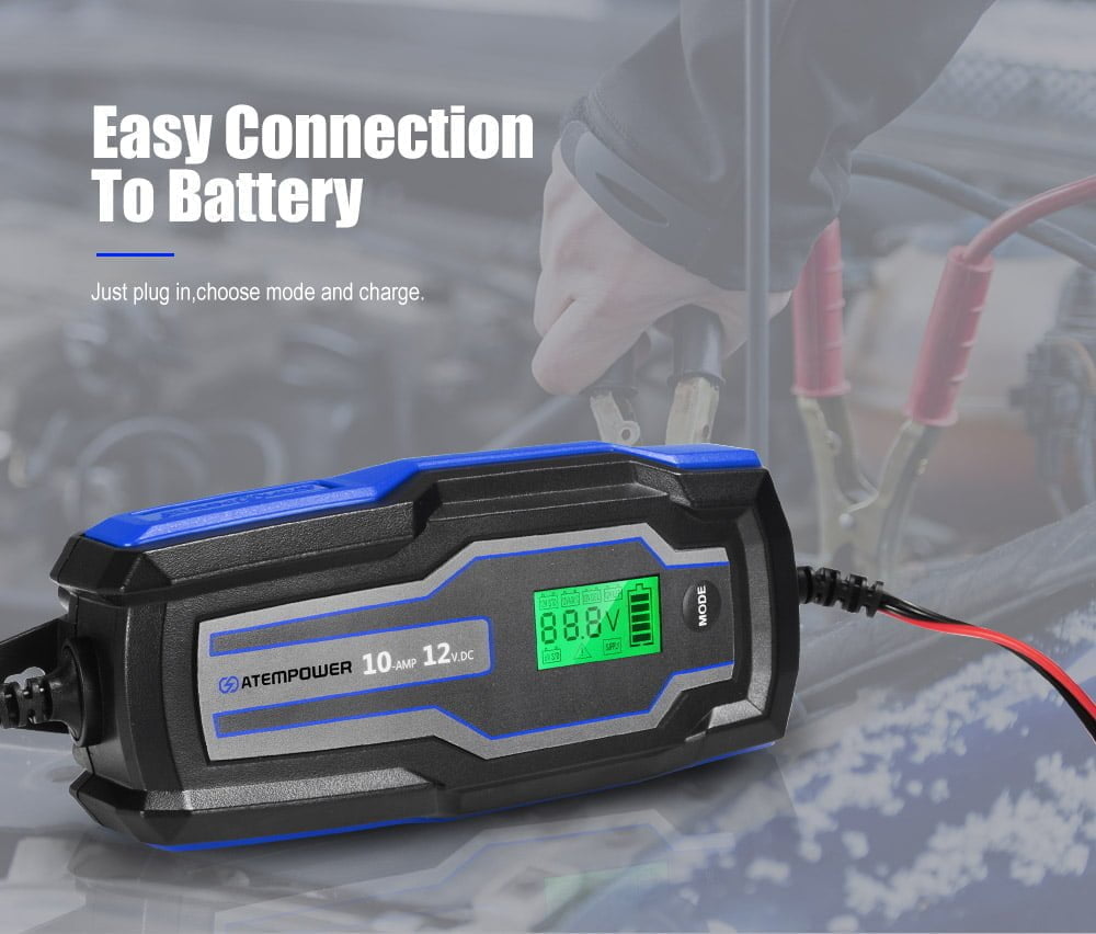 10A 6V/12V Smart Battery Charger Trickle Automatic AGM GEL Car Truck Motorcycle