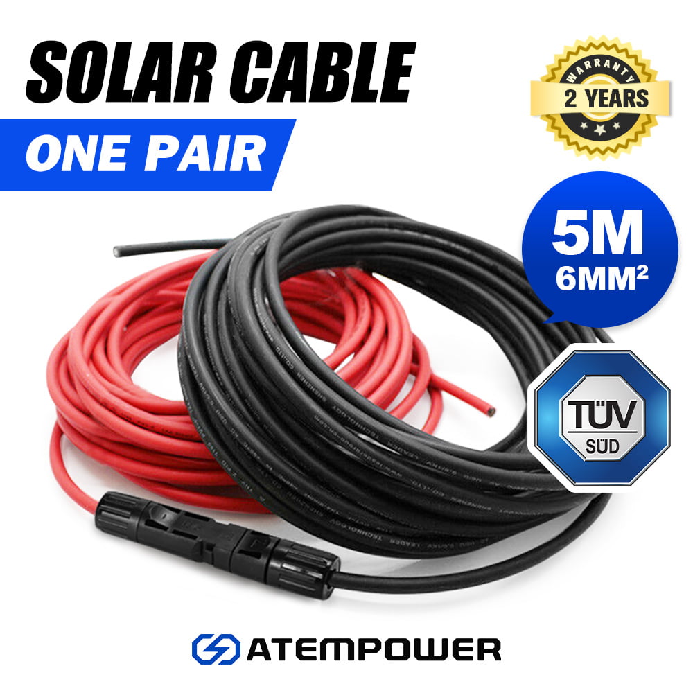 ATEM POWER 2x 5m Extension Cable Wire 6mm²