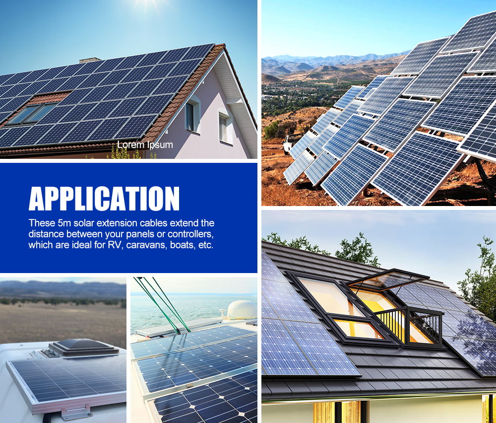 ATEM POWER 2x 5m Extension Cable Wire 6mm²